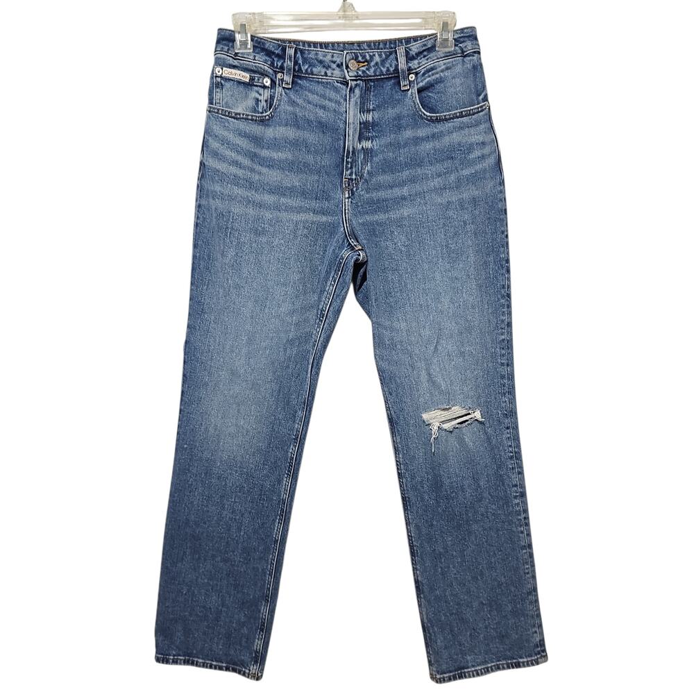 NWOT Calvin Klein High Rise Straight Leg Jeans Denim Womens 32